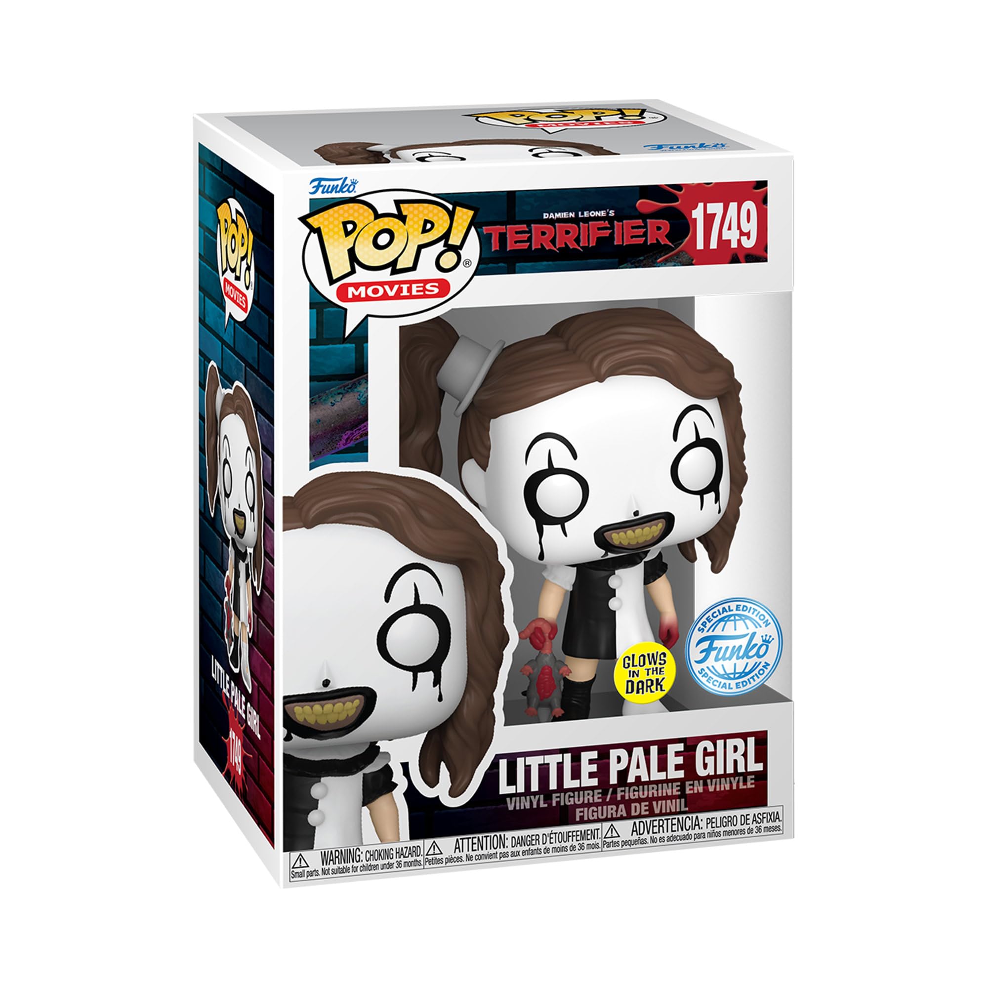 Funko Pop! Movies: Terrifier - Little Pale Girl - Leuchtet Im Dunkeln - Vinyl-Sammelfigur - Geschenkidee - Offizielle Handelswaren - Spielzeug Für Kinder und Erwachsene - Movies Fans