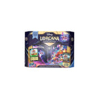 Frontansicht des Disney Lorcana Azurblaues Meer Stitch Sammler Geschenk-Sets – Sammelalbum und Boosterpacks im Stitch-Design