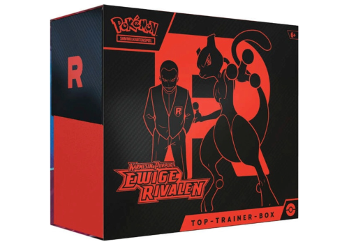 Pokémon Top-Trainer-Box Karmesin & Purpur Ewige Rivalen Deutsch – 9 Booster, Promokarte Woingenau, Zubehör – DrisoCard
