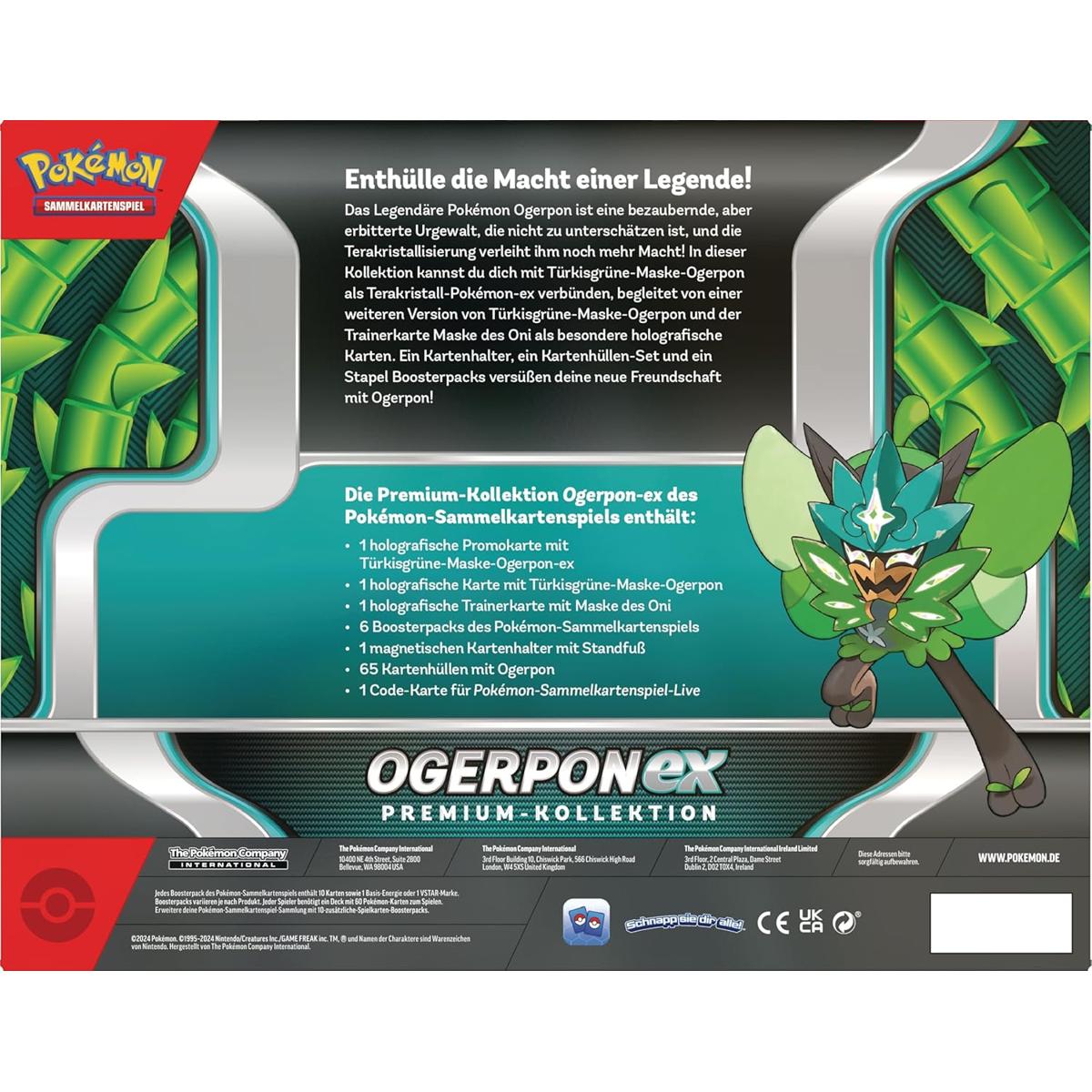 Pokémon-Sammelkartenspiel: Premium-Kollektion Ogerpon-ex (3 holografische Karten & 6 Boosterpacks) kaufen – Original Pokémon bei DrisoCard
